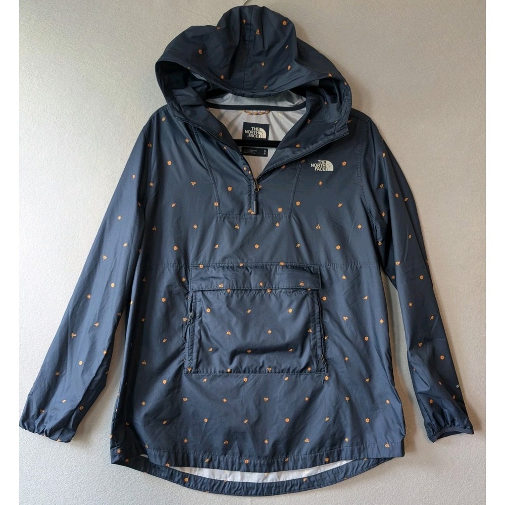 The North Face Windwall Packable Windbreaker Jacket Women's Small Navy Hooded
